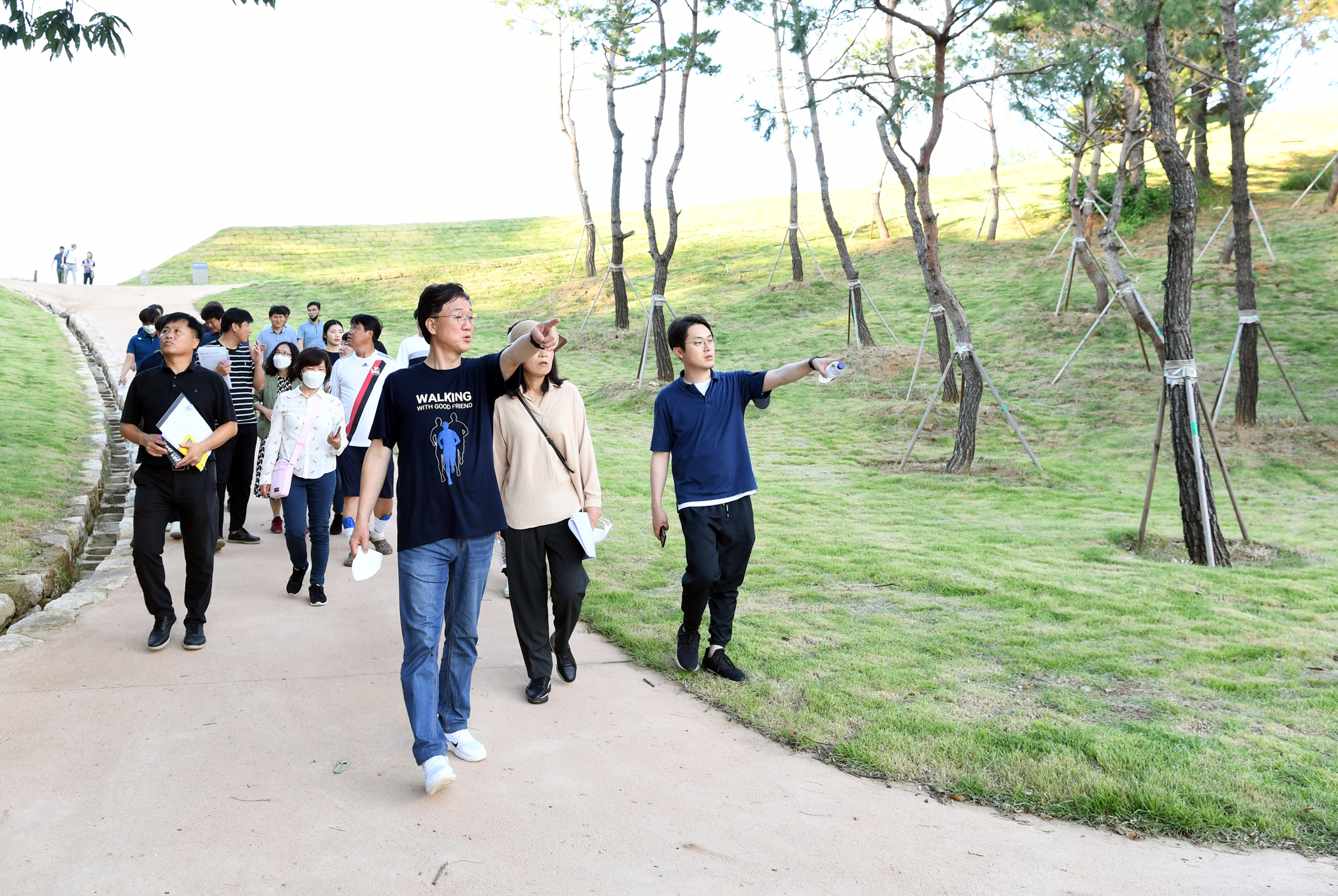 이민근 안산시장, 안산읍성 성곽 복원공사 현장 방문