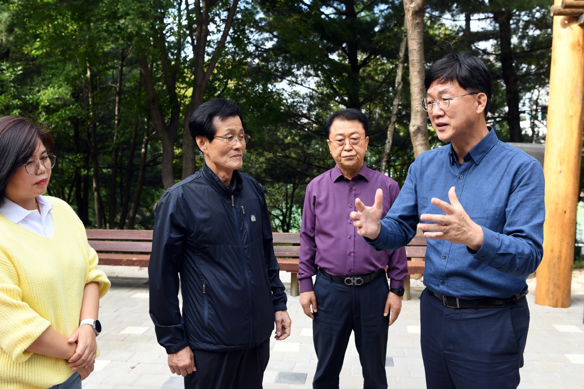 이민근 안산시장, 샛터공원 정비공사 현장 방문